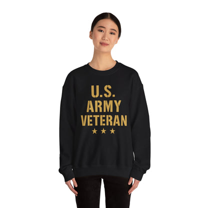 U.S. Army Veteran Crewneck Sweatshirt, Military Tribute Gift, Veteran Appreciation, Unisex Casual Wear, Cozy Sweatshirt