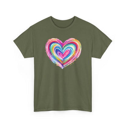 Comfort Colors Cute Heart Shirt, Brushstroke Heart Shirt, Anniversary Gift, Womens Love Shirt, Valentines Day Shirt, Coquette Valentine Tee