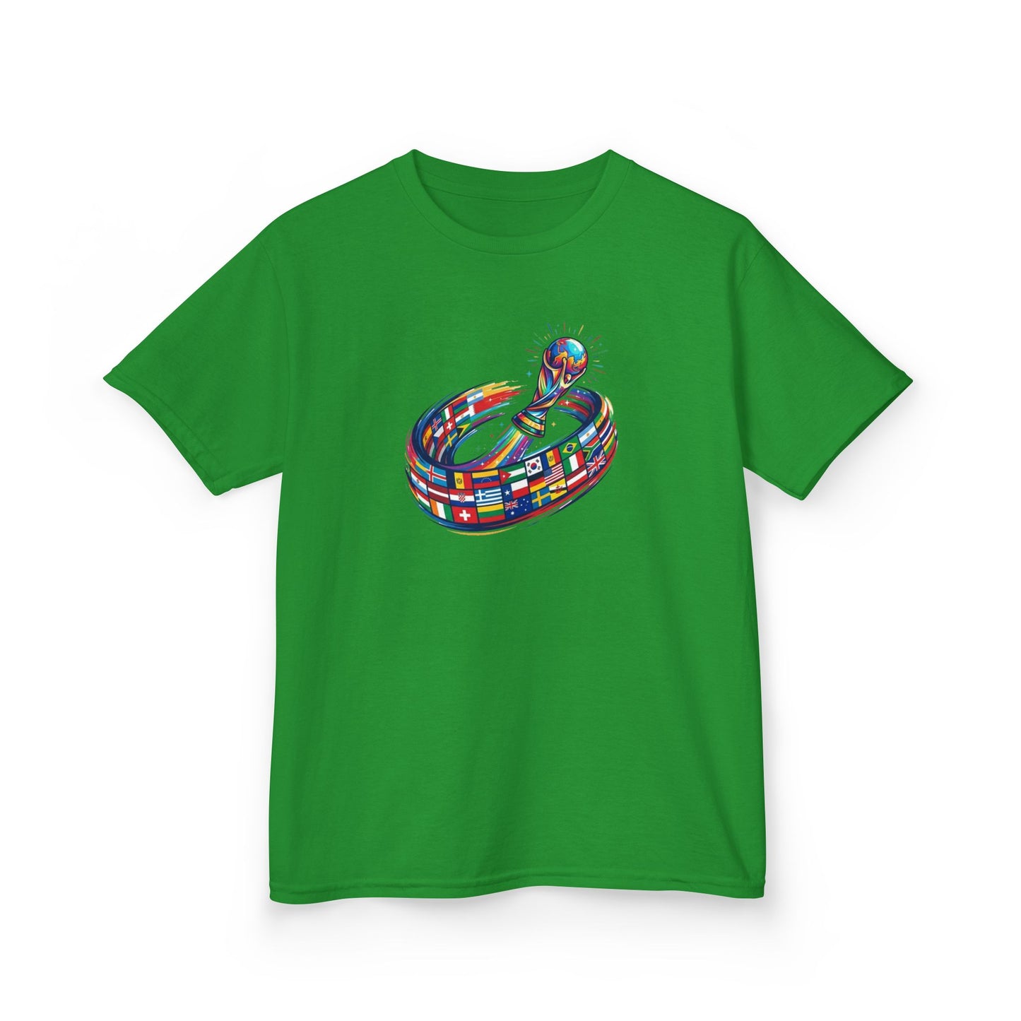 Colorful Flags Kids T-Shirt | International Flags Tee | Fun Support Shirt | 2026 World Cup USA T-Shirt, Political Soccer Fan Tee