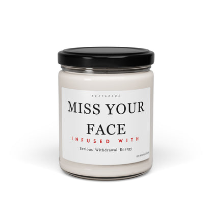 Miss Your Face Candle | Funny Long Distance Gift | Scented Soy Candle 9oz | Thinking of You Gift | Cute Friendship Candle