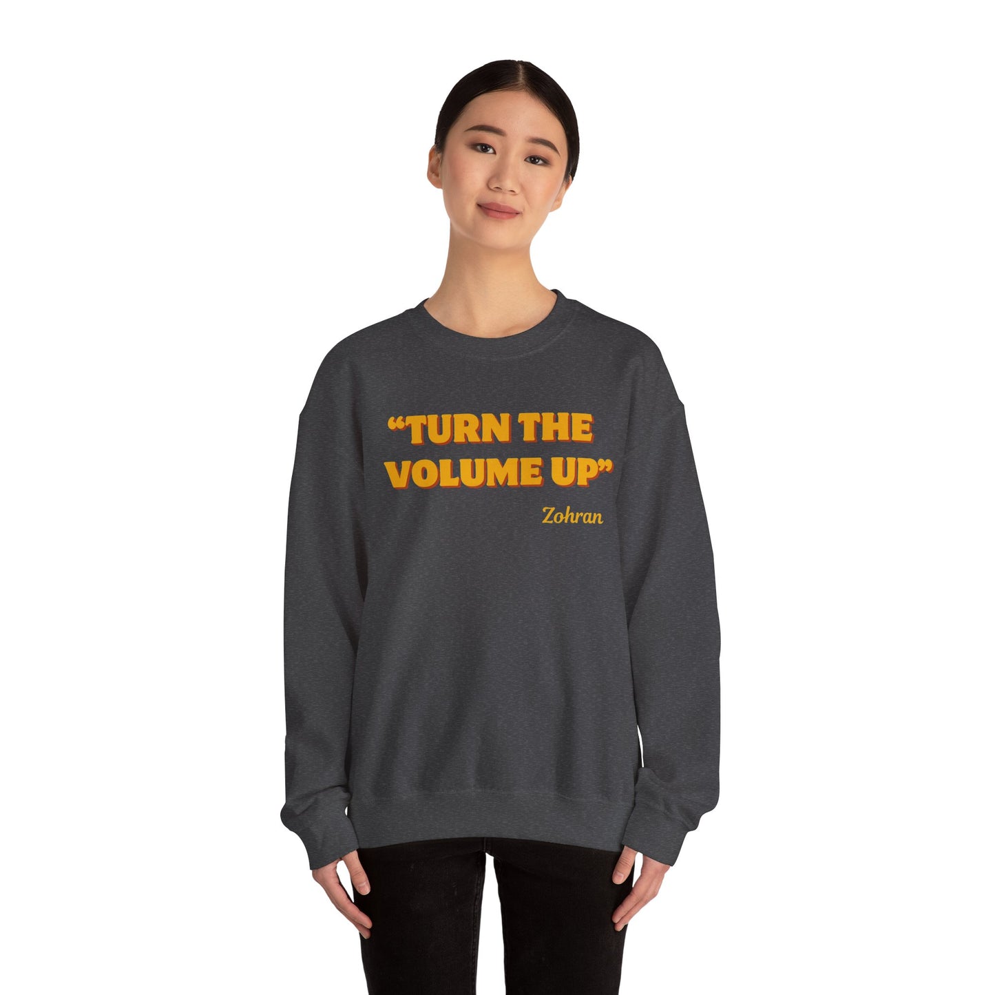 Turn the Volume Up Sweatshirt, Zohran Mamdani NYC 2026 Crewneck, Progressive Political Sweatshirt, Democracy and Protest Apparel