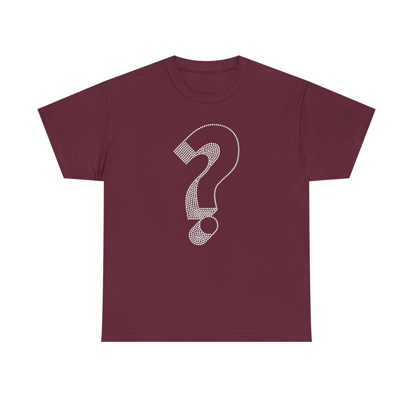 Question Mark Dotted Line Minimal Mystery T-Shirt