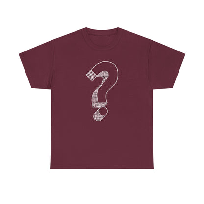 Question Mark Dotted Line Minimal Mystery T-Shirt
