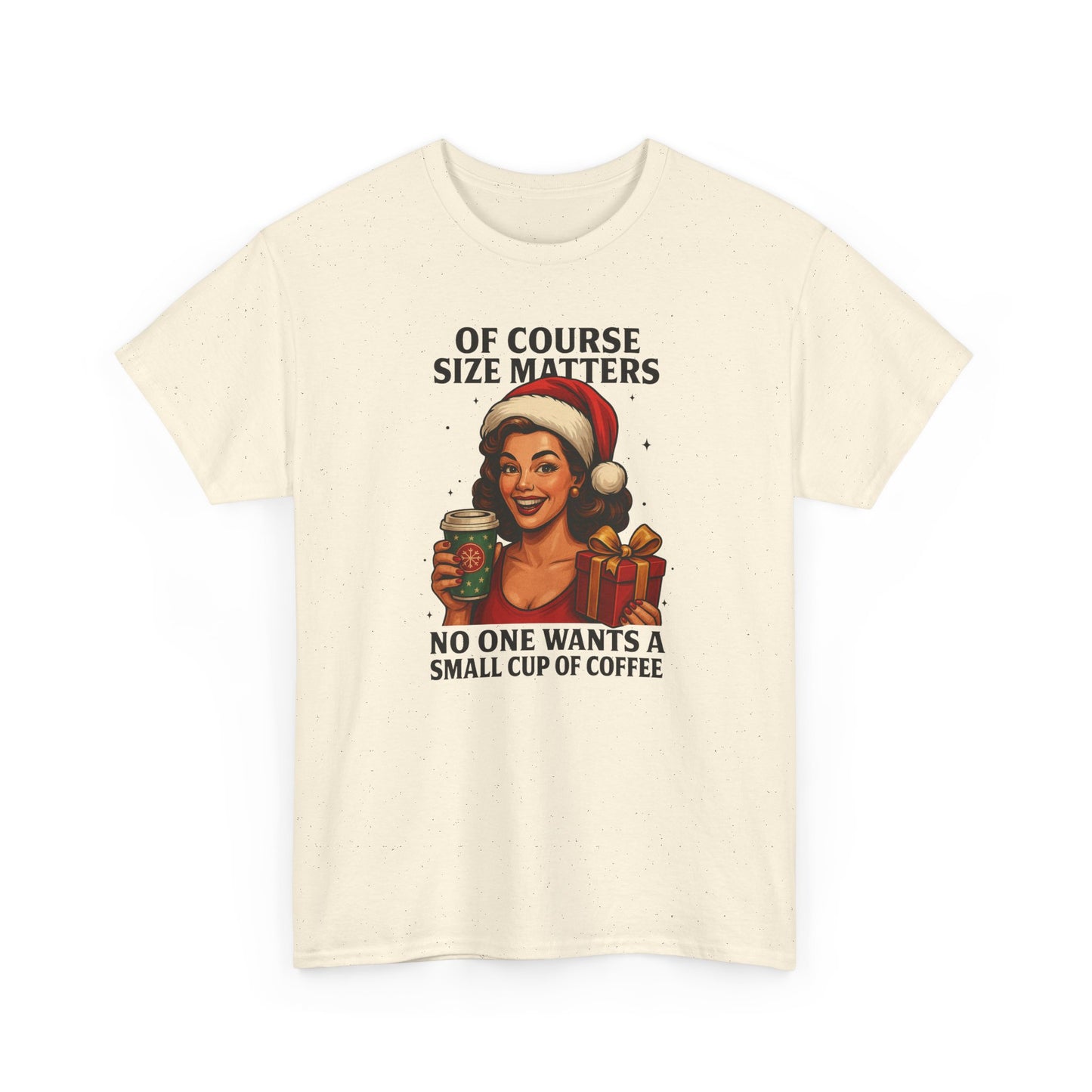 Funny Coffee Christmas Sweatshirt, Of Course Size Matters, Holiday Coffee Lover Gift, Retro Santa Coffee Sweatshirt, Xmas Winter Crewneck