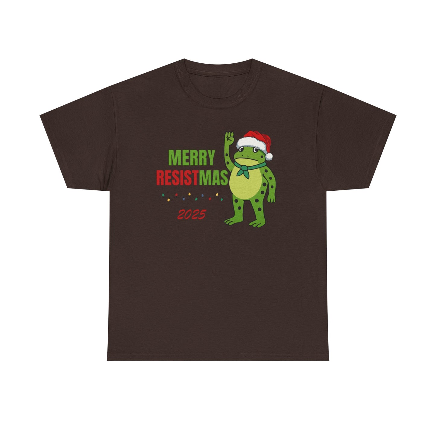 Merry Resistmas 2025 Tee, Funny Holiday T-Shirt, Christmas Gift, Unisex Cotton Top, Trendy Party Apparel, 2025 Celebratory Wear