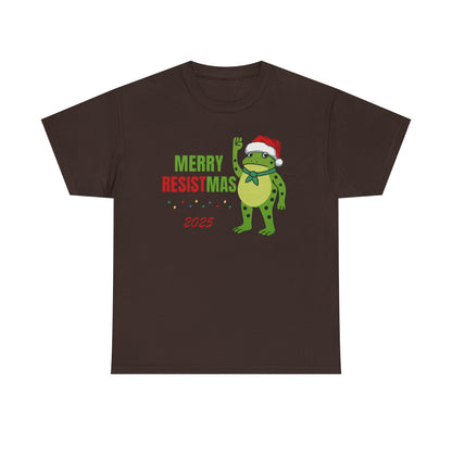 Merry Resistmas 2025 Tee, Funny Holiday T-Shirt, Christmas Gift, Unisex Cotton Top, Trendy Party Apparel, 2025 Celebratory Wear