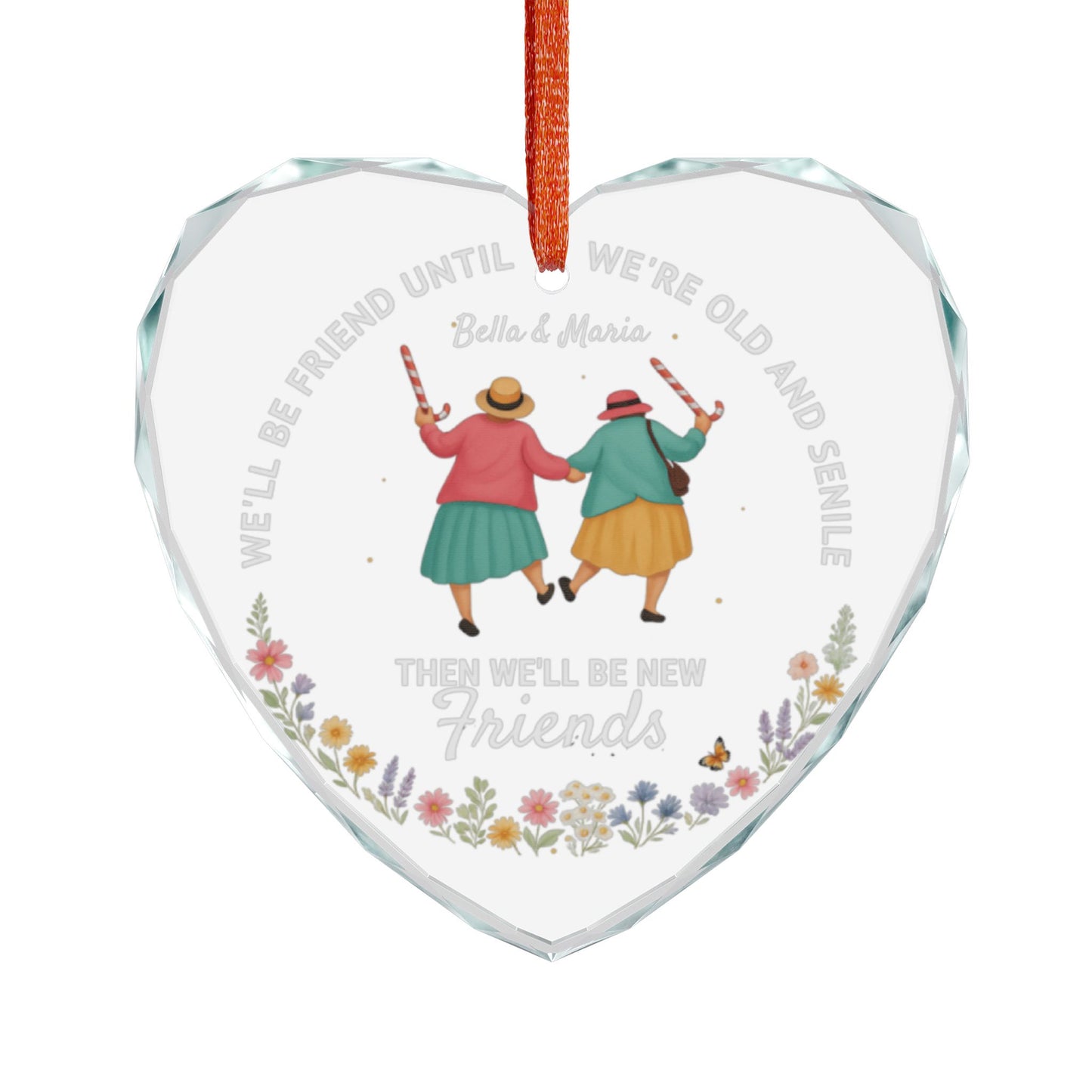 Personalized Heartwarming Friendship Ornament, Gift for Friends, Holiday Decoration, Friendship Keepsake, Home Decor, Memory Reminder