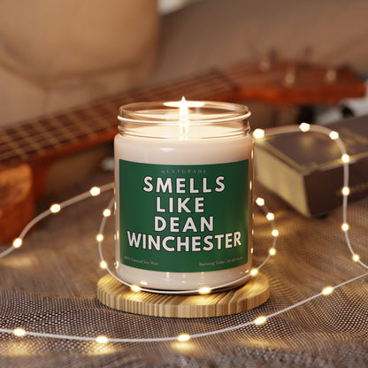 Smells Like Dean Winchester Scented Candle, All-Natural Soy Wax Jar Candle, Gift for Her, Supernatural Fan, 9 oz