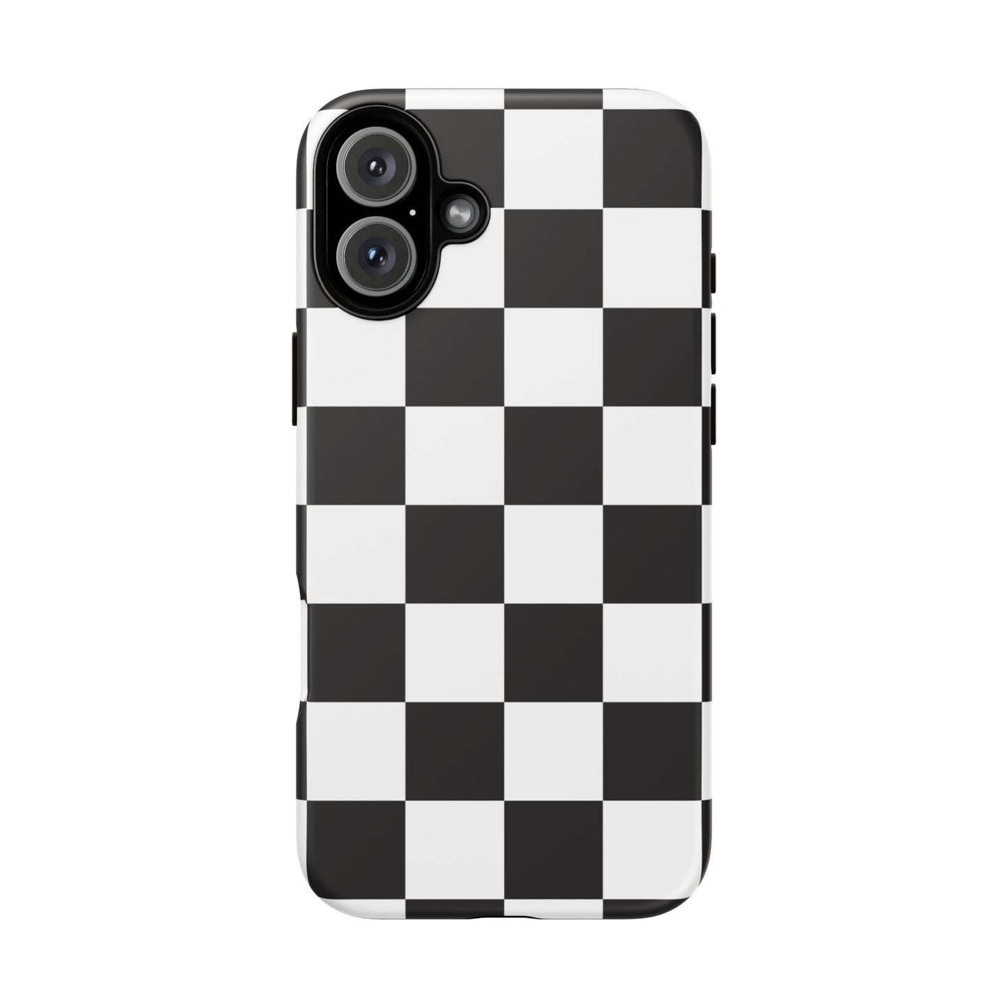 Black and White Checker iPhone Case, Stylish iPhone Cover for Teens, Holiday Gift, Unique Mobile Accessories, Tough Protection