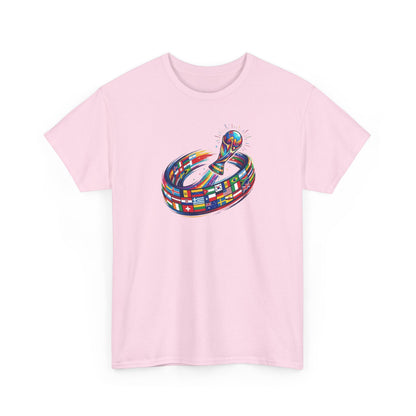 Colorful Flag FIFA World Cup T-Shirt, International Flags  Design Tee, Artistic Soccer Graphic Shirt for Men and Women