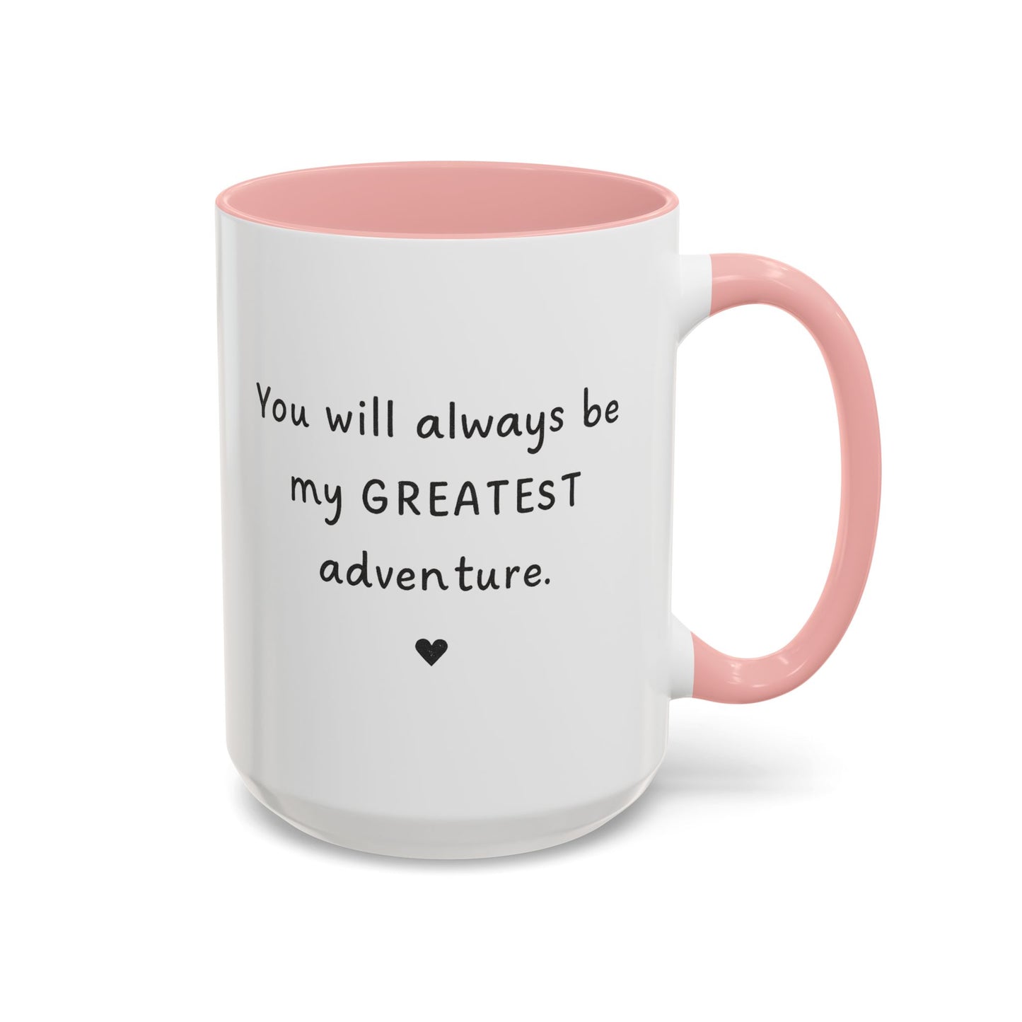 You're My Greatest Adventure Coffee Cup, Custom Line Drawing Couple Mug, Anniversary Gift For Husband Wife, Engagement Gift, Valentine's Day