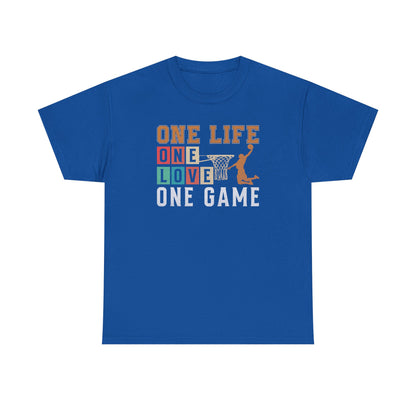 Basketball Life Love Game Tee, Unisex Cotton Shirt, Sports Lover, Gift for Basketball Fans, Motivational Tees, Comfortable Streetwear