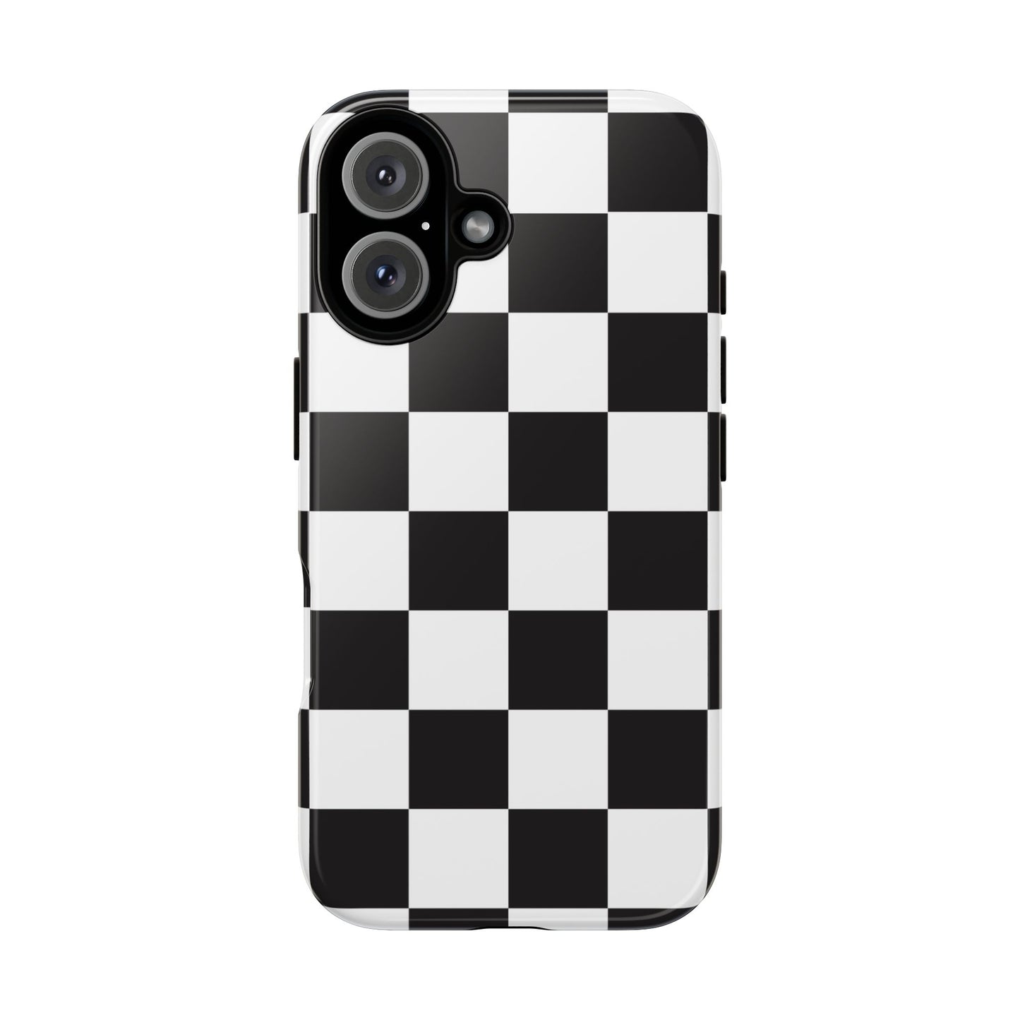 Black and White Checker iPhone Case, Stylish iPhone Cover for Teens, Holiday Gift, Unique Mobile Accessories, Tough Protection