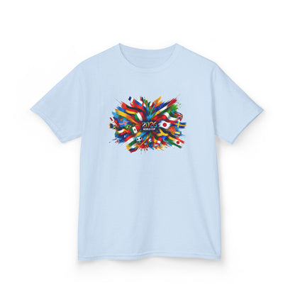 Colorful Paint Splash Kids T-Shirt | 2026 USA Soccer Tee for Kids | Abstract Art Graphic Shirt | Fun Youth Fan Gift, Football Lover Gift