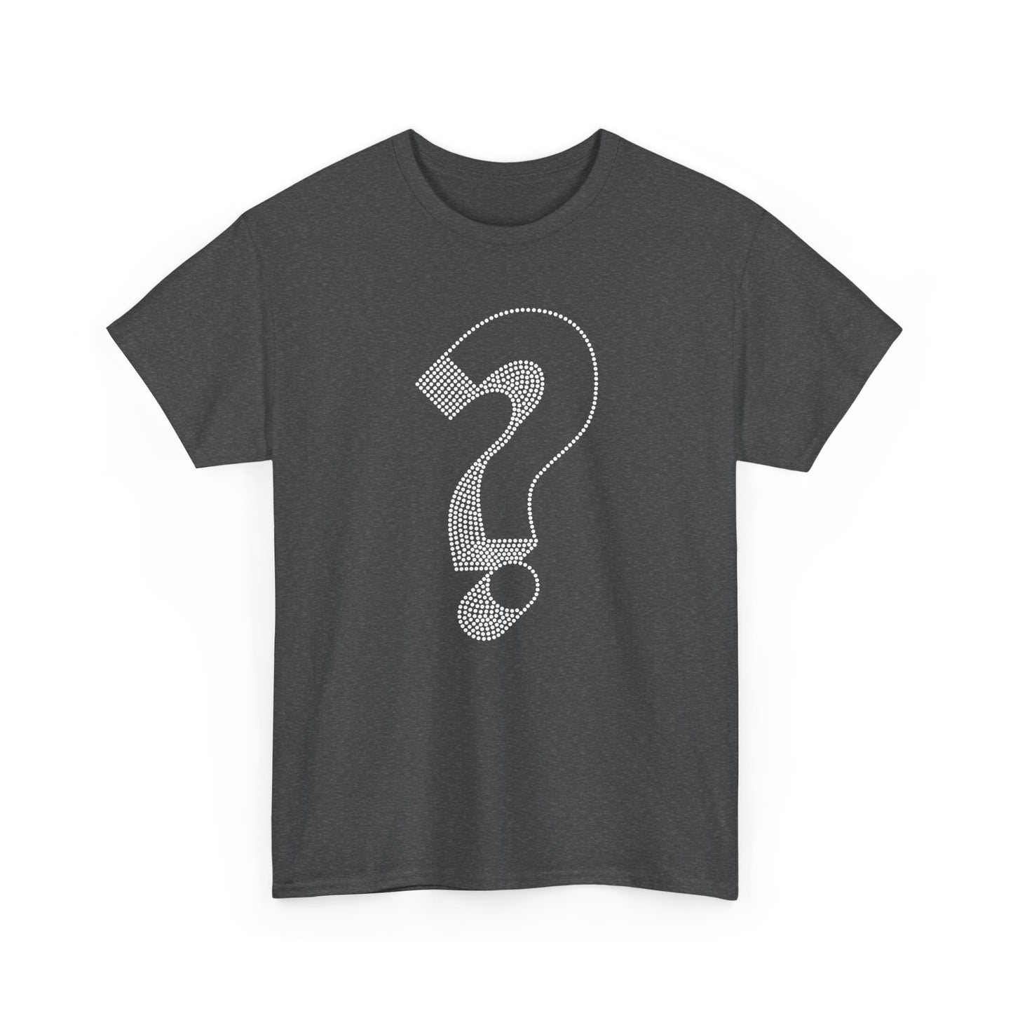 Question Mark Dotted Line Minimal Mystery T-Shirt
