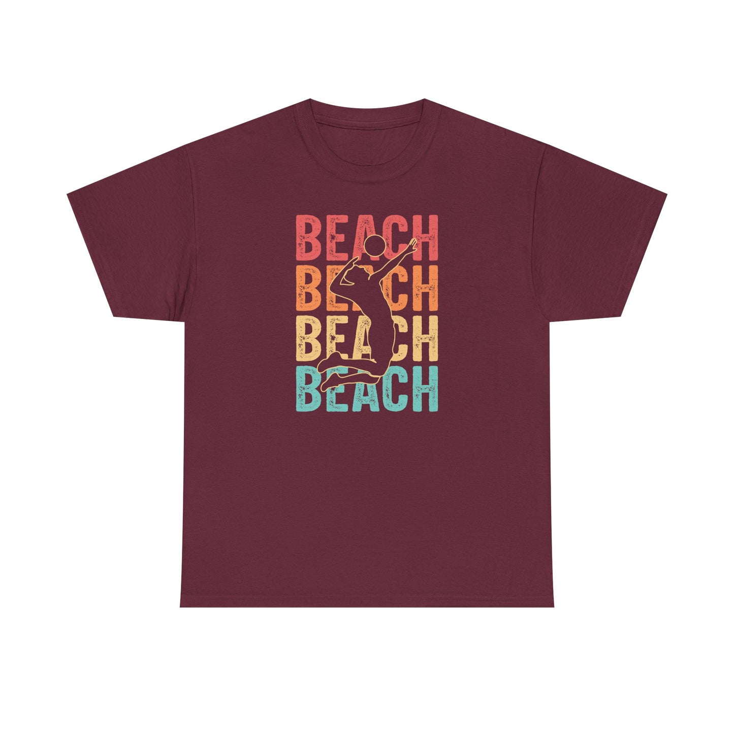 Beach Vibes Unisex Heavy Cotton Tee, Summer T-Shirt, Beachwear, Vacation Apparel, Graphic Tee, Gift for Beach Lovers