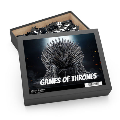Game of Thrones Iron Throne Puzzle | 120 252 500 Piece Dark Fantasy Puzzle, Cinematic Throne Illustration, Gift for Fans & Collectors