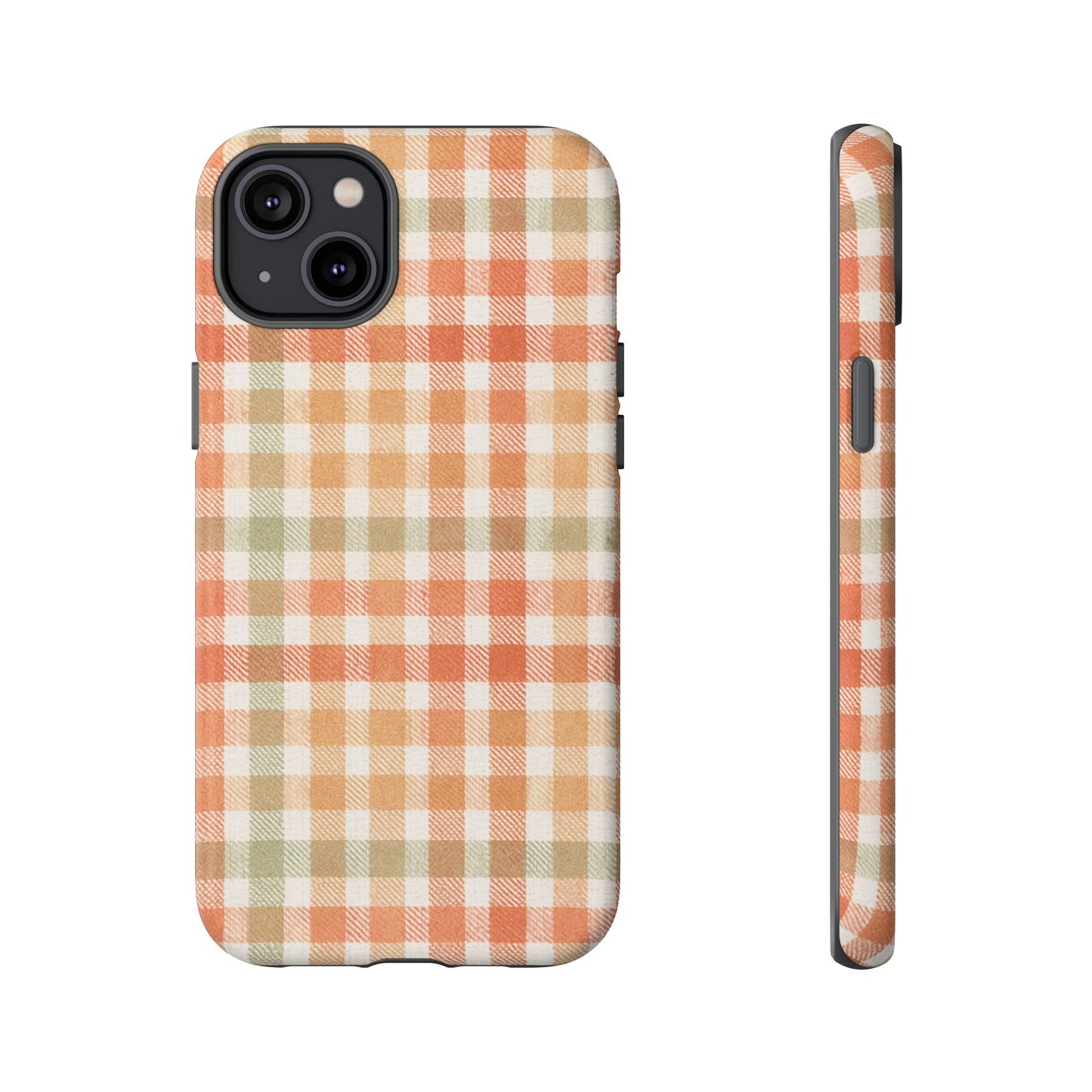 Boho Checkered Phone Case | Neutral Aesthetic Plaid Case | Retro Minimalist Check Design | iPhone Cover | Samsung Cover