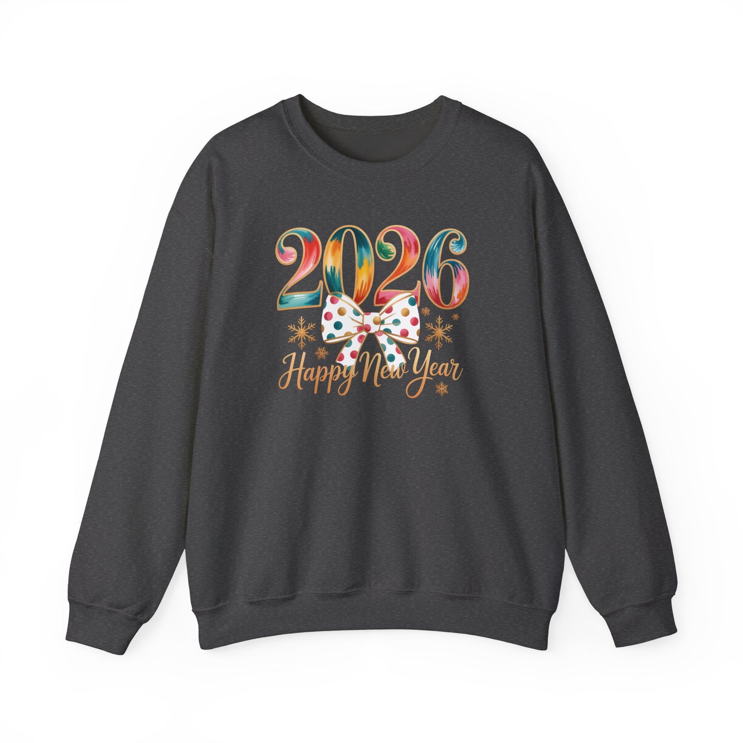 2026 Happy New Year Sweatshirt, Colorful New Year Crewneck, NYE Party Shirt, New Year Gift for Her, Holiday Winter Pullover