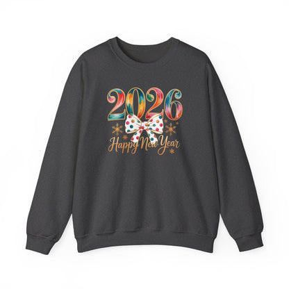 2026 Happy New Year Sweatshirt, Colorful New Year Crewneck, NYE Party Shirt, New Year Gift for Her, Holiday Winter Pullover