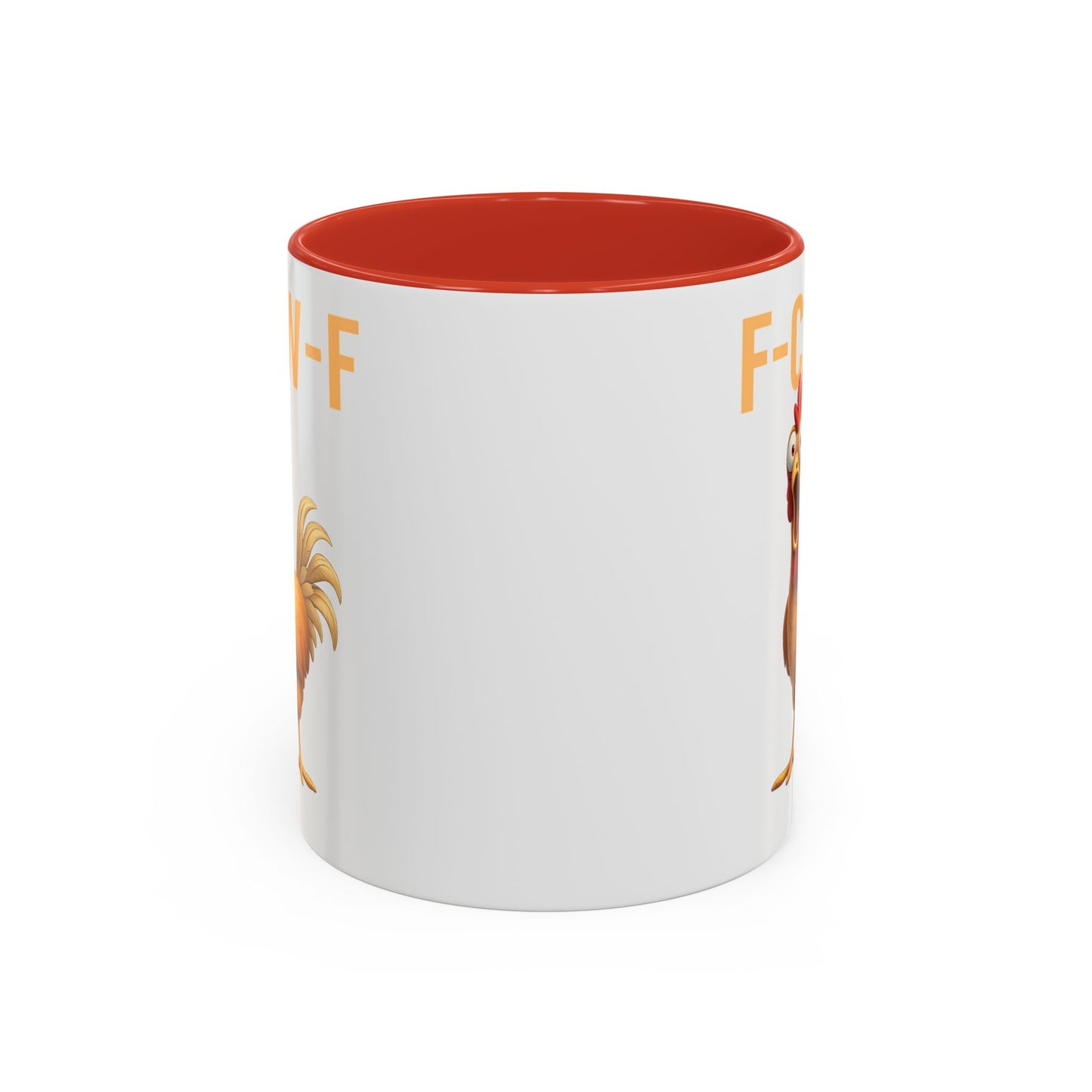 Funny Rooster Mug F-CAW-F Chicken Coffee Mug, Adult Humor Farm Animal Cup, Chicken Meme Mug, Gag Gift 11oz 15oz