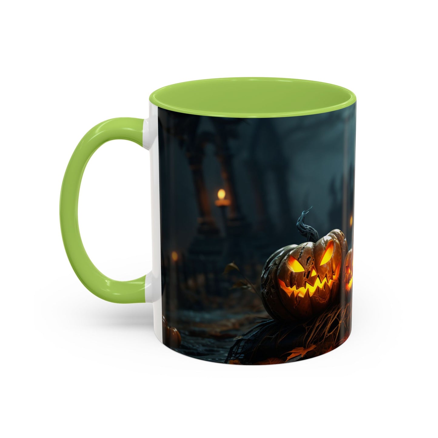 Halloween Pumpkin Accent Coffee Mug, Spooky Decor for Fall, Perfect Gift for Halloween Lovers, Seasonal Drinkware, Gift for Halloween Day
