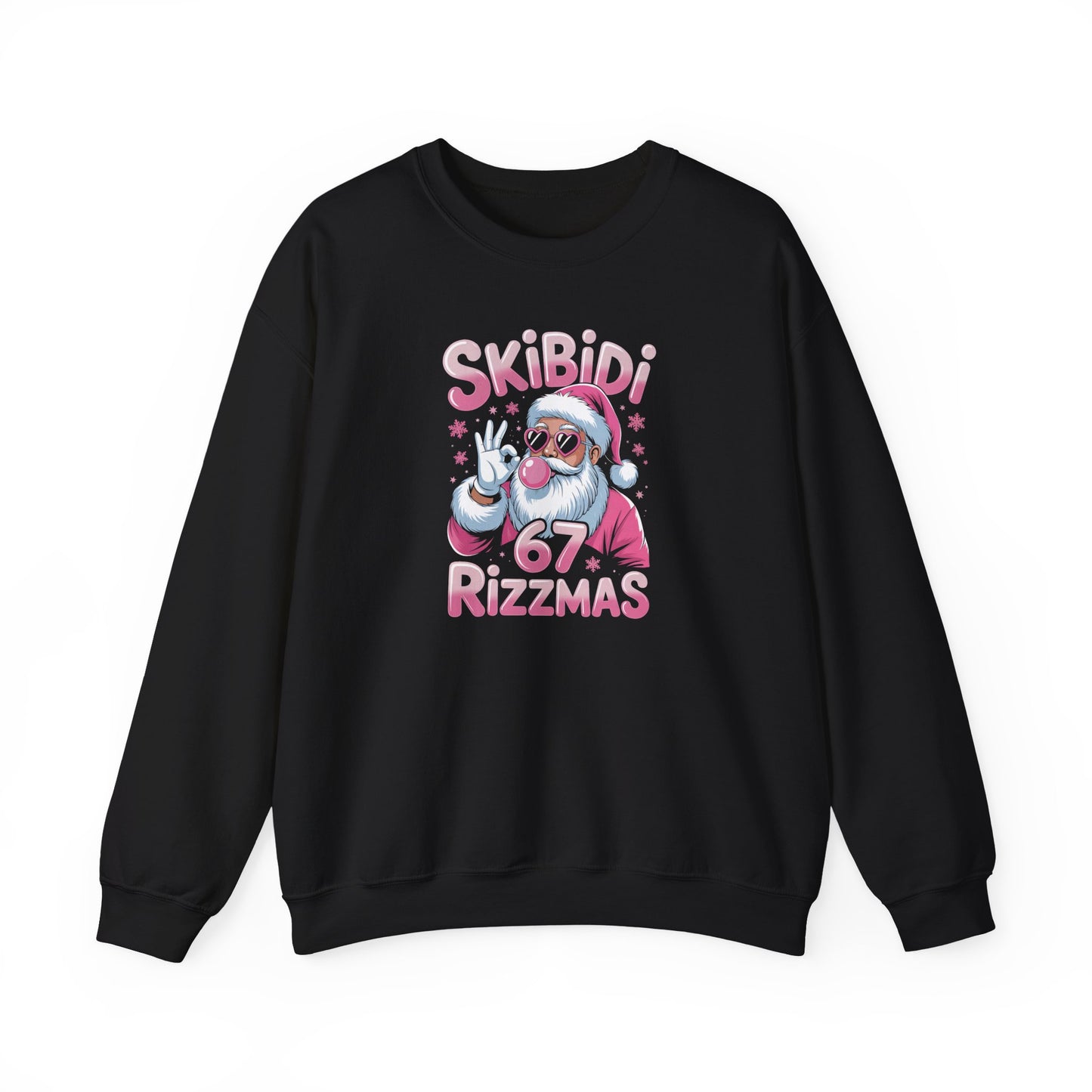 Skibidi Rizzmas Santa Crewneck Sweatshirt | Pink Santa Christmas Design | 67 Christmas Sweatshirt