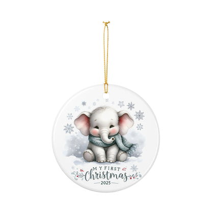 My First Christmas Ornament 2025  Baby Elephant Keepsake, Newborn Christmas Gift, Babys First Christmas Ornament, Nursery Ornament