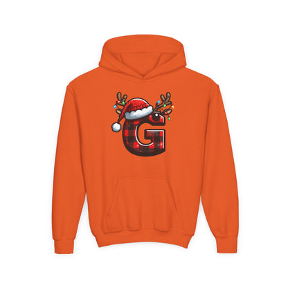 Personalized Festive Reindeer Hoodie for Kids, Christmas Sweatshirt hoodie, Holiday Gift, Cozy Winter Attire, Personalized Youth Hoody