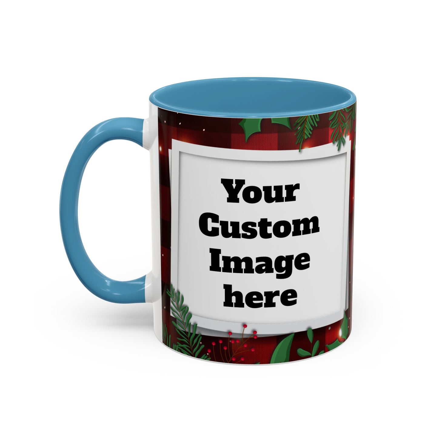 Personalized  Merry Christmas Accent Coffee Mug, Holiday Gift, Xmas Decor, Festive Beverage Cup, Custom Holiday Mug