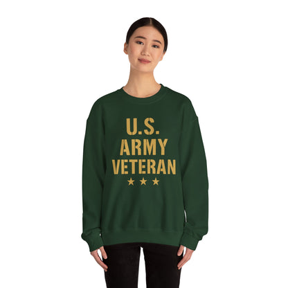 U.S. Army Veteran Crewneck Sweatshirt, Military Tribute Gift, Veteran Appreciation, Unisex Casual Wear, Cozy Sweatshirt