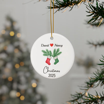 Personalized Couple Christmas Ornament 2025, Couple Ornament, Together Ornament, New Couple Keepsake, Christmas Gift For Couple
