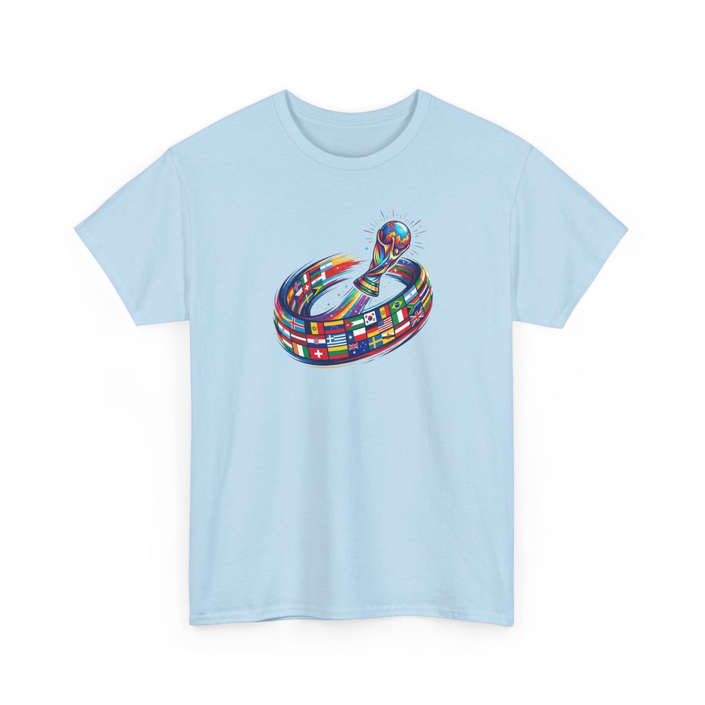 Colorful Flag FIFA World Cup T-Shirt, International Flags  Design Tee, Artistic Soccer Graphic Shirt for Men and Women