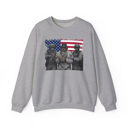 Maduro Captured 2026 Venezuela Libre Sweatshirt, Patriotic Military Graphic Crewneck, American Flag Soldier Tribute, Support Pullover