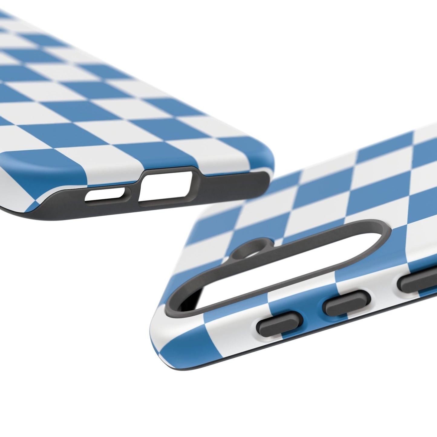 Blue Checkerboard Phone Case, Samsung Galaxy S25, S25 Plus, S24, S24 Plus, S24 Ultra, S23, S22, S22 Plus, S21 Ultra, S21 FE, S20+
