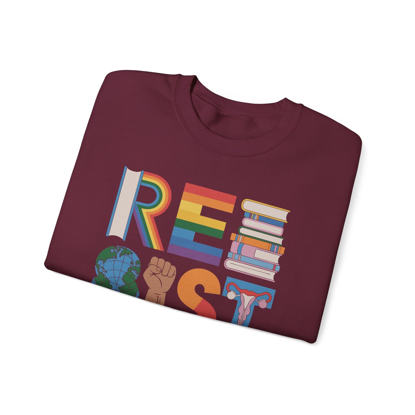 RESIST letter art Sweatshirt | RESIST Equality Sweatshirt | Feminist LGBTQ Pride Pullover | Social Justice Sweater | Empowerment Gift