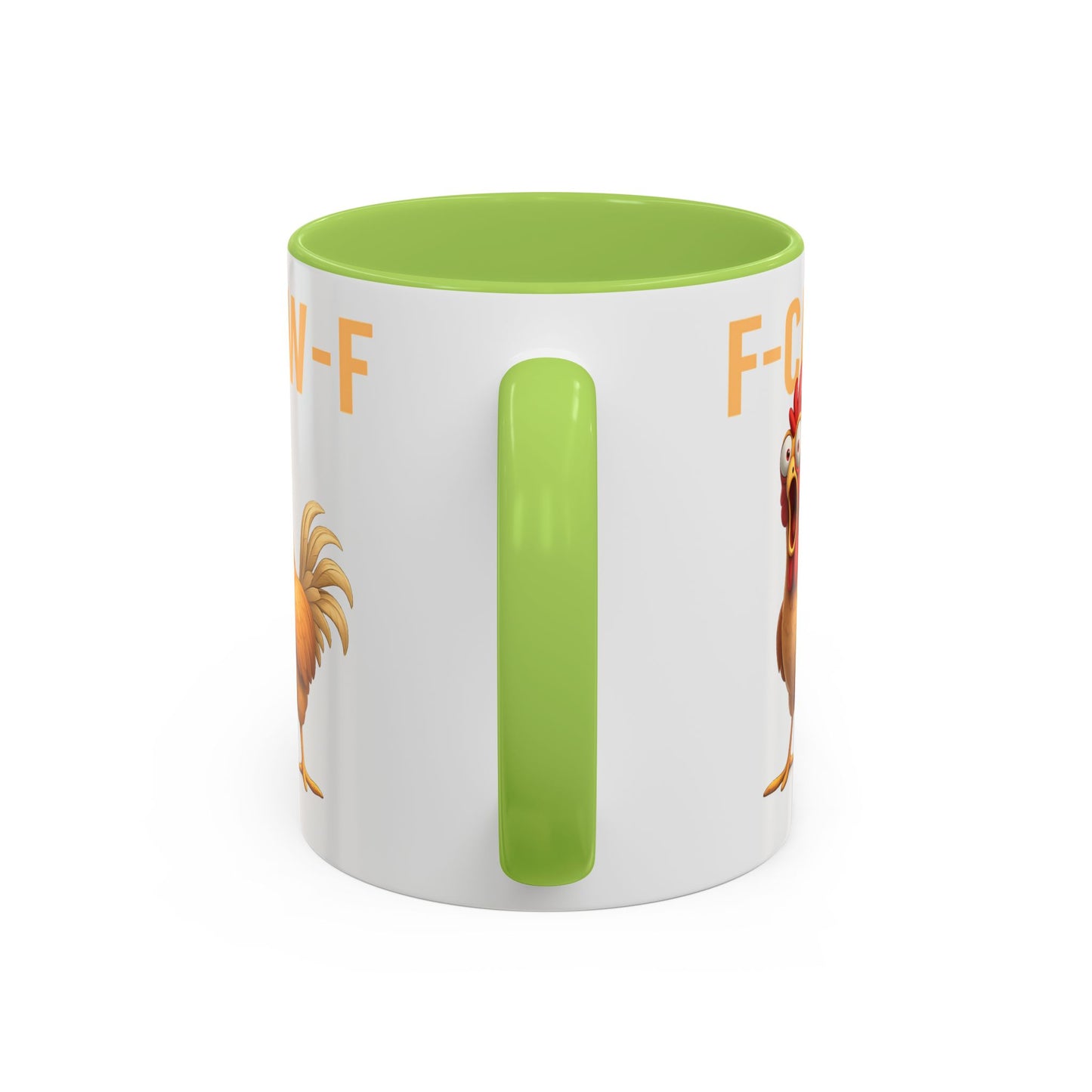 Funny Rooster Mug F-CAW-F Chicken Coffee Mug, Adult Humor Farm Animal Cup, Chicken Meme Mug, Gag Gift 11oz 15oz