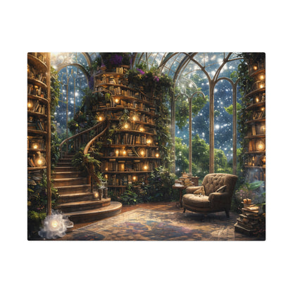Dream Library, Magical Greenhouse, Jigsaw Puzzles, Star Filled Sky Library Reading Garden Lounge Room, Starry Night View, 500 Or 1000