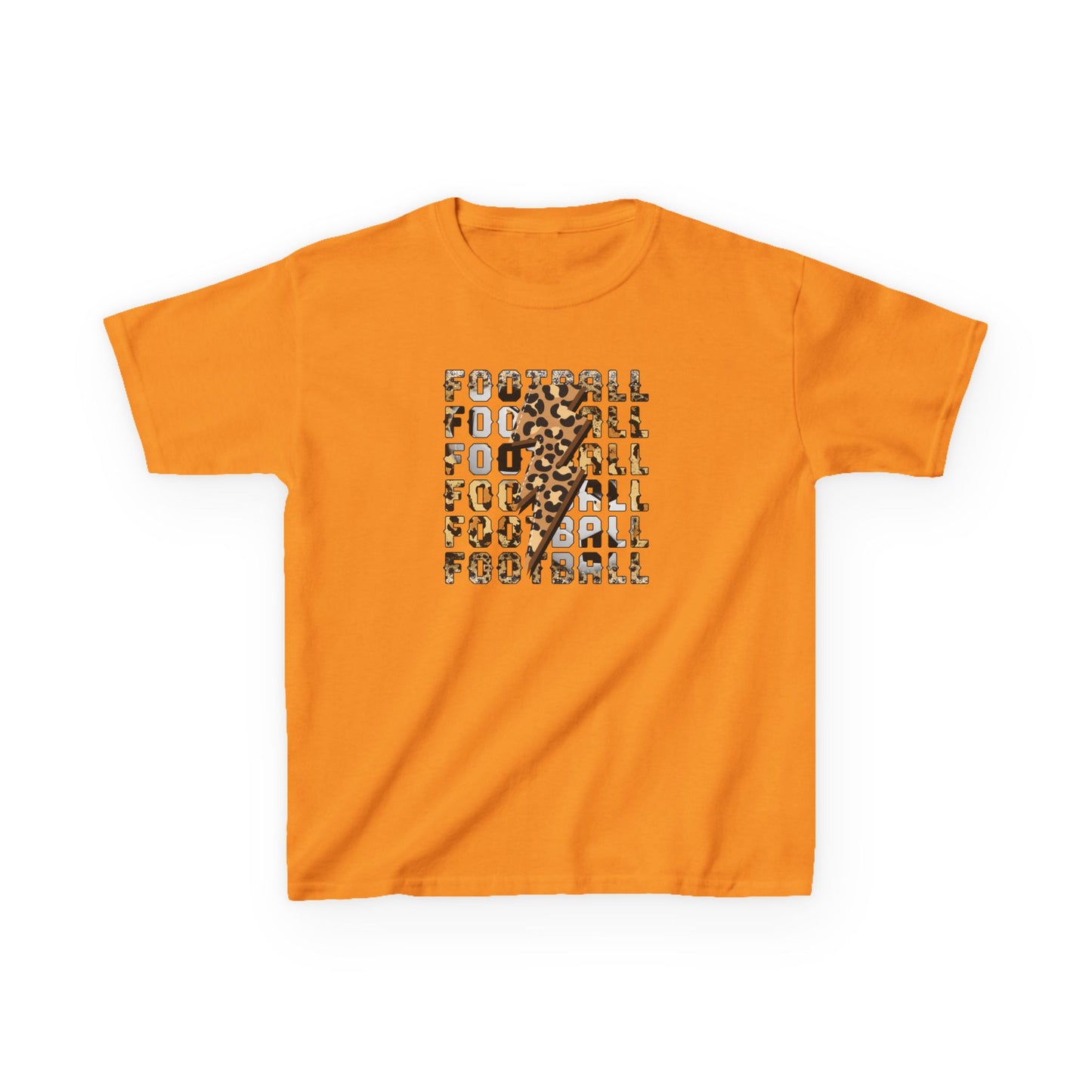 Leopard Lightning Football Kids T-Shirt, Youth Football Graphic Tee, Bold Game Day Shirt for Boys and Girls, Football world Cup  2026 shirt