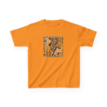 Leopard Lightning Football Kids T-Shirt, Youth Football Graphic Tee, Bold Game Day Shirt for Boys and Girls, Football world Cup  2026 shirt