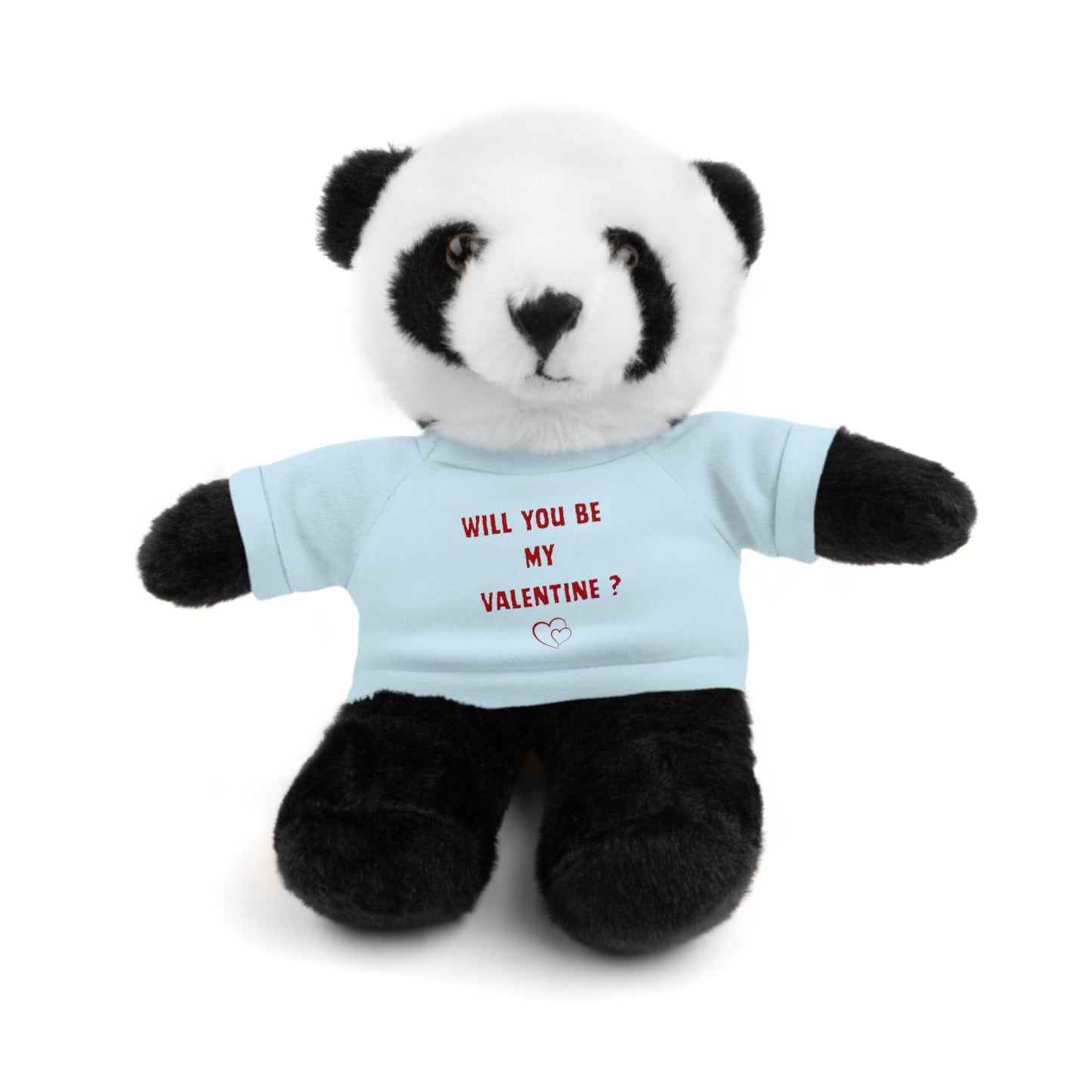 Will You Be My Valentine ? Teddy Bear, Plush Animal with T-Shirt, Cute Valentine's Day Gift, Stuffed Bear for Kids or Love