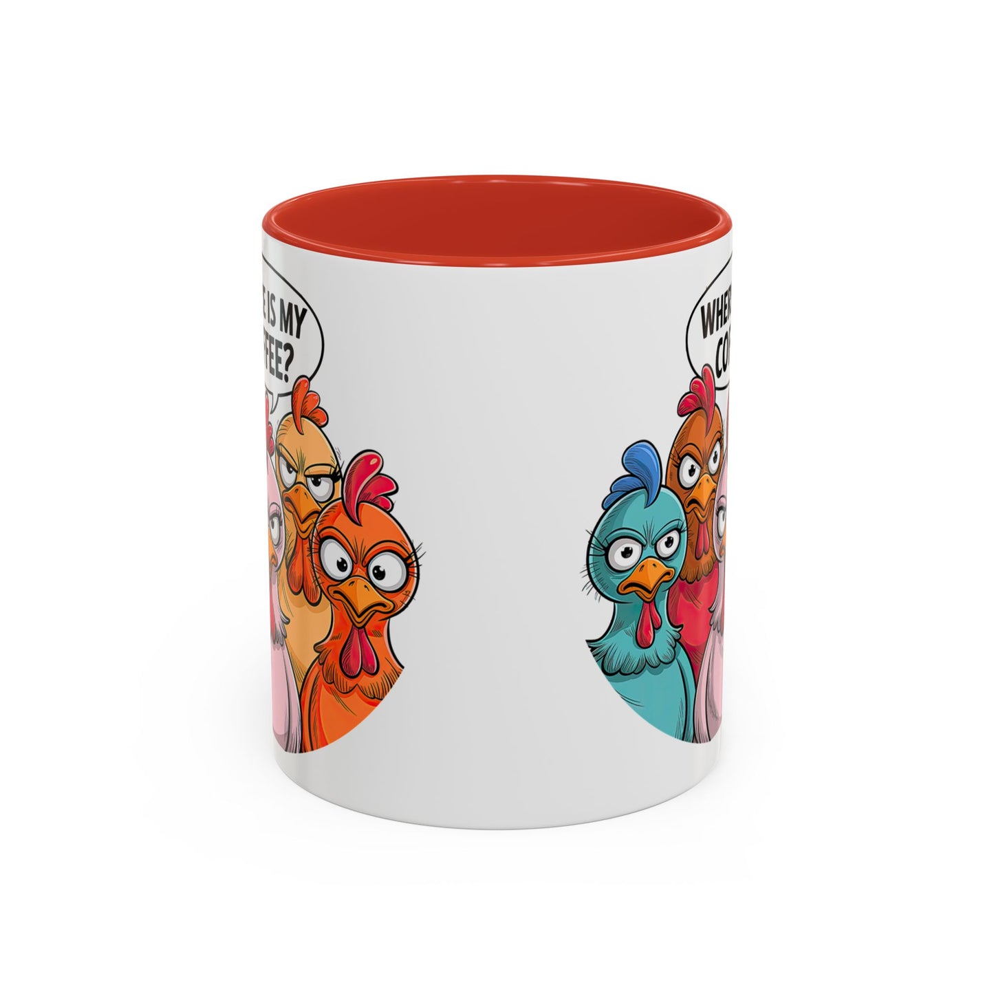 Where Is My Coffee? Chicken Trio Mug | Accent Coffee Mug | Mug for Coffee Lovers | Gift for Coworkers, Friends, and Family