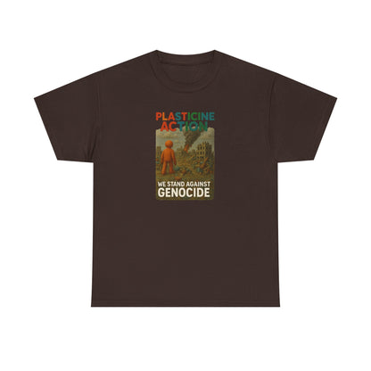 Plasticine Action Heavy Cotton Tee, Stand Against Genocide, Activist Wear, Social Justice Shirt, Awareness Tee, Thought Provoking Apparel