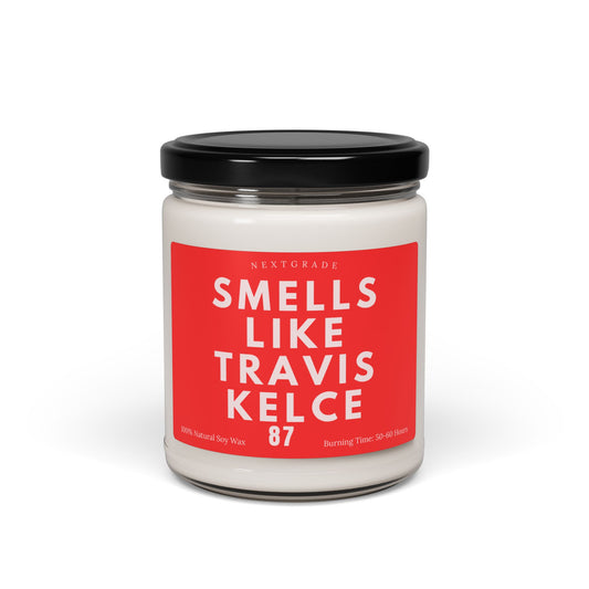 Smells Like Travis Kelce Candle - Football Themed Jar Candle, Gift for Kelce Fan, Scented 9 oz Candle