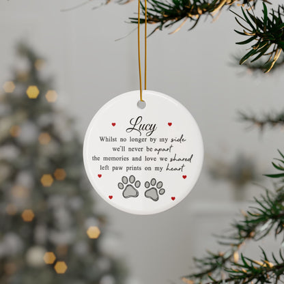 Memorial Decorative Ornaments, Pet Loss Gift, Double-Sided Keepsake, Custom Memorial Decor, Dog/Cat Tribute, Heartfelt Remembrance