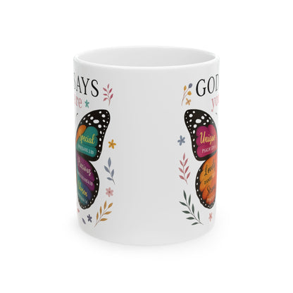 Inspirational Butterfly | Mug God Says You Are | Christian Coffee Cup | Bible Verse Gift for Women | Faith Encouragement