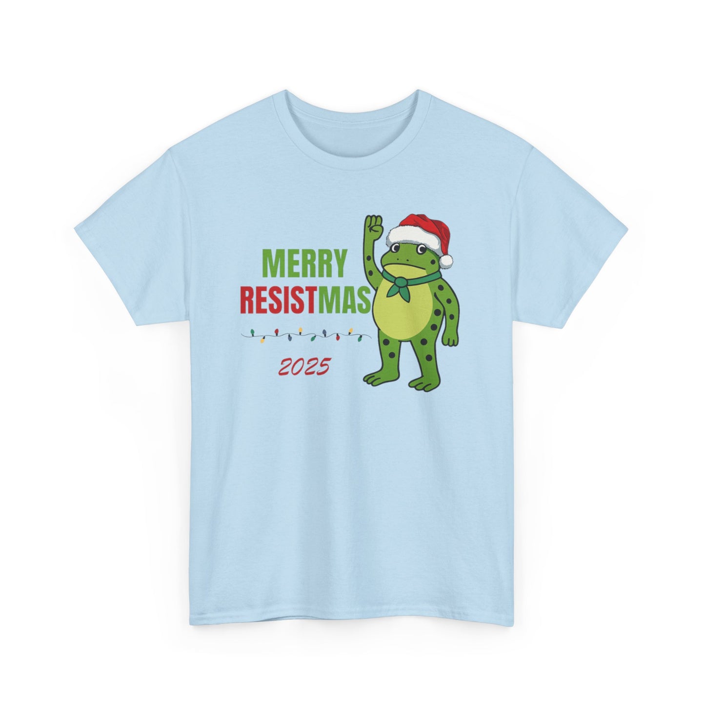 Merry Resistmas 2025 Tee, Funny Holiday T-Shirt, Christmas Gift, Unisex Cotton Top, Trendy Party Apparel, 2025 Celebratory Wear
