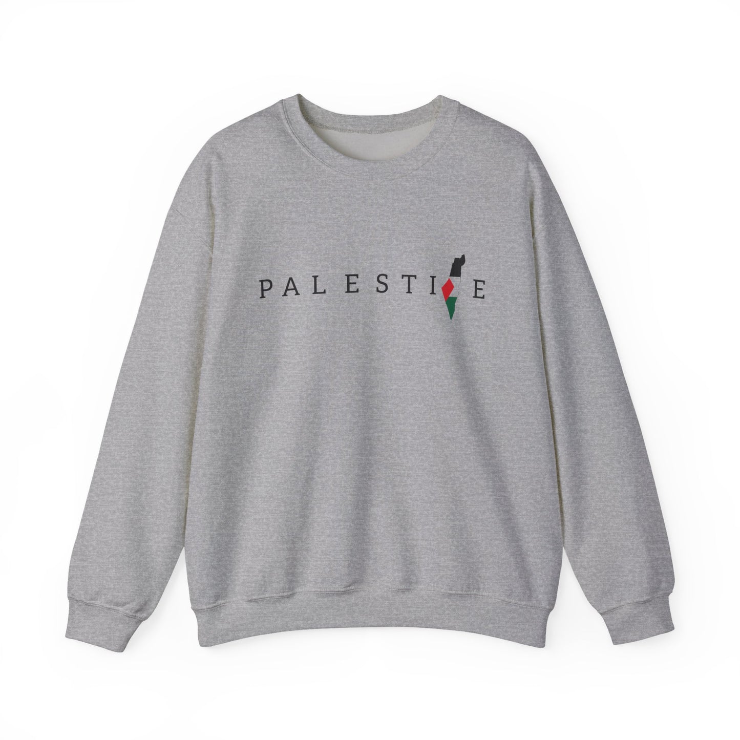 Palestine Heart Sweatshirt, Cozy Sweater, Casual Gift for Activists, Statement Apparel, Comfortable Layering Piece, Palestine Gift