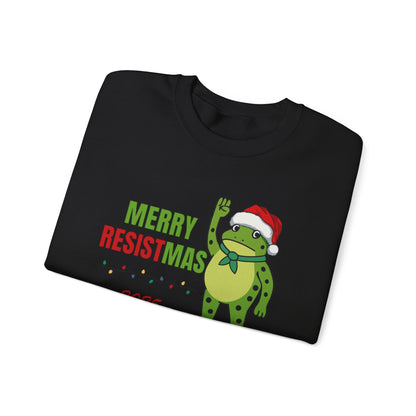 Merry Resistmas 2025 Crewneck Sweatshirt - Unisex Holiday Gift, Christmas Sweater, Funny Sweatshirt, Winter Apparel, Seasonal Fashion
