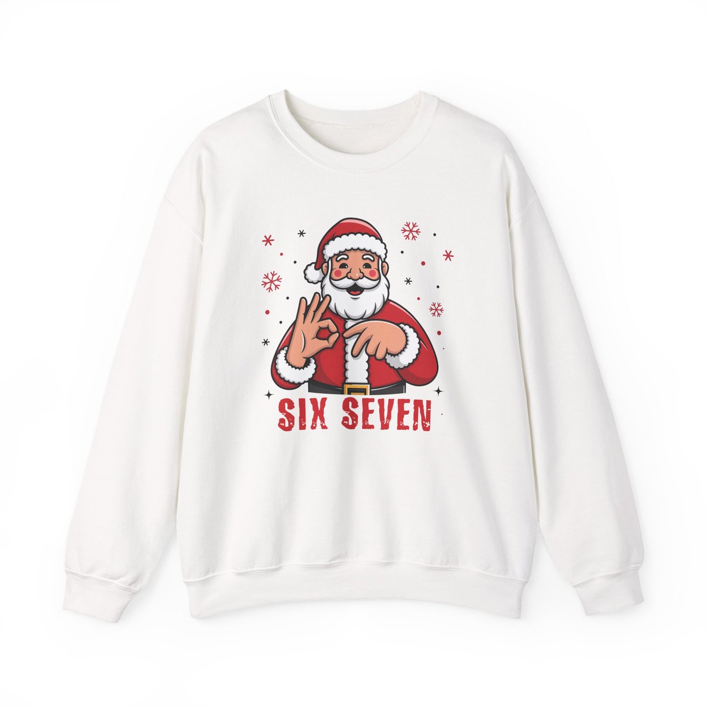 Six Seven Santa Funny Christmas Sweatshirt Cozy Holiday Crewneck for Men & Women | Santa Graphic Pullover | Warm Festive Gift for Friends